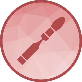 icono de fondo de poli baja de cincel vector