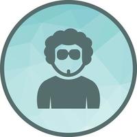 Boy in Cool Shades Low Poly Background Icon vector