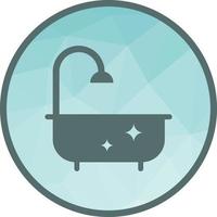 Clean Bathtub Low Poly Background Icon vector