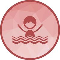 Swimming Low Poly Background Icon vector