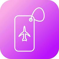 Luggage Tag Vector Icon