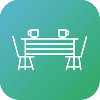 Dining Table Vector Icon