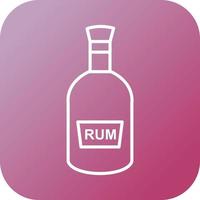 Bottle of Rum Vector Icon