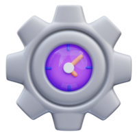 3d render illustration of time management icon in project management