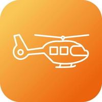 icono de vector de helicóptero