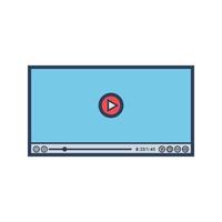 Video Player Vector Icon