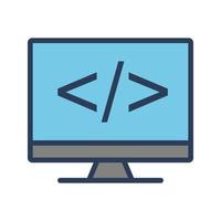Coding on screen Vector Icon