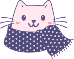 carino gatto con inverno sciarpa png