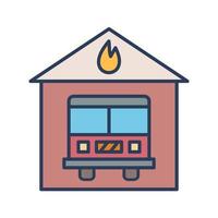 Fire Station Vector Icon