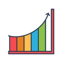 Increasing Graph Vector Icon