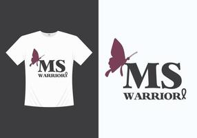 diseño de plantilla de camiseta de esclerosis múltiple vector