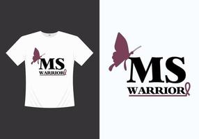 Multiple sclerosis t-shirt template design vector