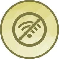 No Wifi Low Poly Background Icon vector