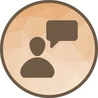 Customer Talking Low Poly Background Icon vector