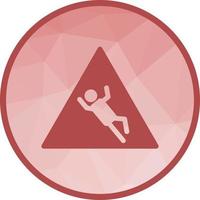 Danger of Slipping Low Poly Background Icon vector