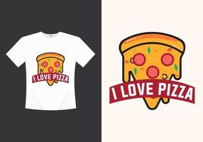 Modern Pizza T-shirt Print Template Design. Cartoon pizza boxer pop art style. Pizza cutter terror, sticker, web, banner, card, poster, and phone wallpaper vector