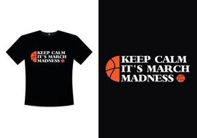 March Madness T-shirt Printable Template Design vector