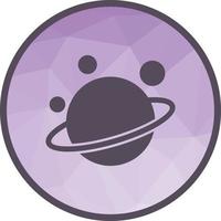 Saturn Low Poly Background Icon vector