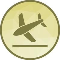 Flight Landing Low Poly Background Icon vector