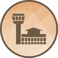 Airport Building Low Poly Background Icon vector