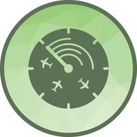 Radar Screen Low Poly Background Icon vector