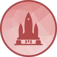 Rocket II Low Poly Background Icon vector