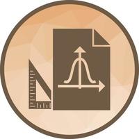 Set Square and Graph Low Poly Background Icon vector