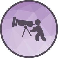 Adjusting Telescope Low Poly Background Icon vector