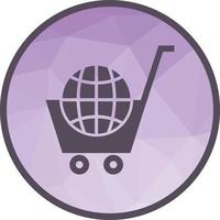 Global Shopping Low Poly Background Icon vector