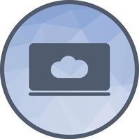 Cloud System Low Poly Background Icon vector