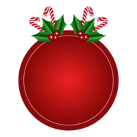 Holly berry leaves candy cane Christmas free png