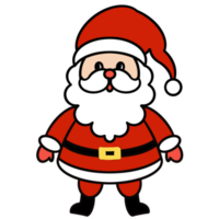 santa claus. png illustration med transparent bakgrund.