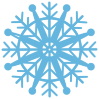 Openwork blue snowflake.  PNG illustration with transparent background.