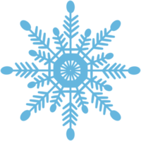 Openwork blue snowflake.  PNG illustration with transparent background.