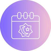 icono de vector de calendario islámico