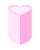 Pink Heart Candle Drawing Block png