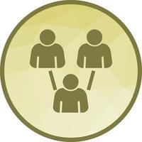 Connected Users II Low Poly Background Icon vector