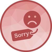 Apology tag Low Poly Background Icon vector