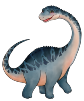 un dinosaure argentinosaurus est illustré comme personnage de dessin animé sous forme de bande dessinée pour enfants png