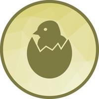 Hatched Egg Low Poly Background Icon vector