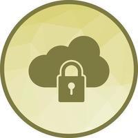 Secure Cloud Low Poly Background Icon vector