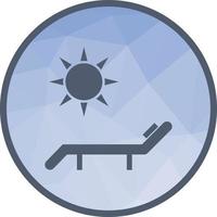 icono de fondo de baja poli para tomar el sol vector