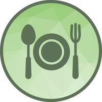 Fork and spoon Low Poly Background Icon vector