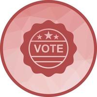 Vote Sticker Low Poly Background Icon vector