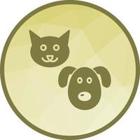 Pets Low Poly Background Icon vector