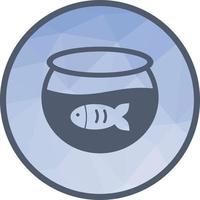 Fish in Tank Low Poly Background Icon vector