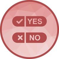 Yes No Option Low Poly Background Icon vector