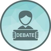 Debate Low Poly Background Icon vector