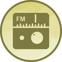 icono de fondo de baja poli de radio fm vector