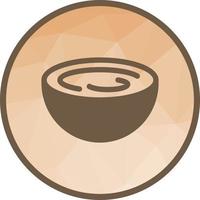 Cream Bowl Low Poly Background Icon vector